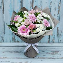 Букет цветов из:  Герберы, Альстромерии и Хризантемы в Яр Удмуртия