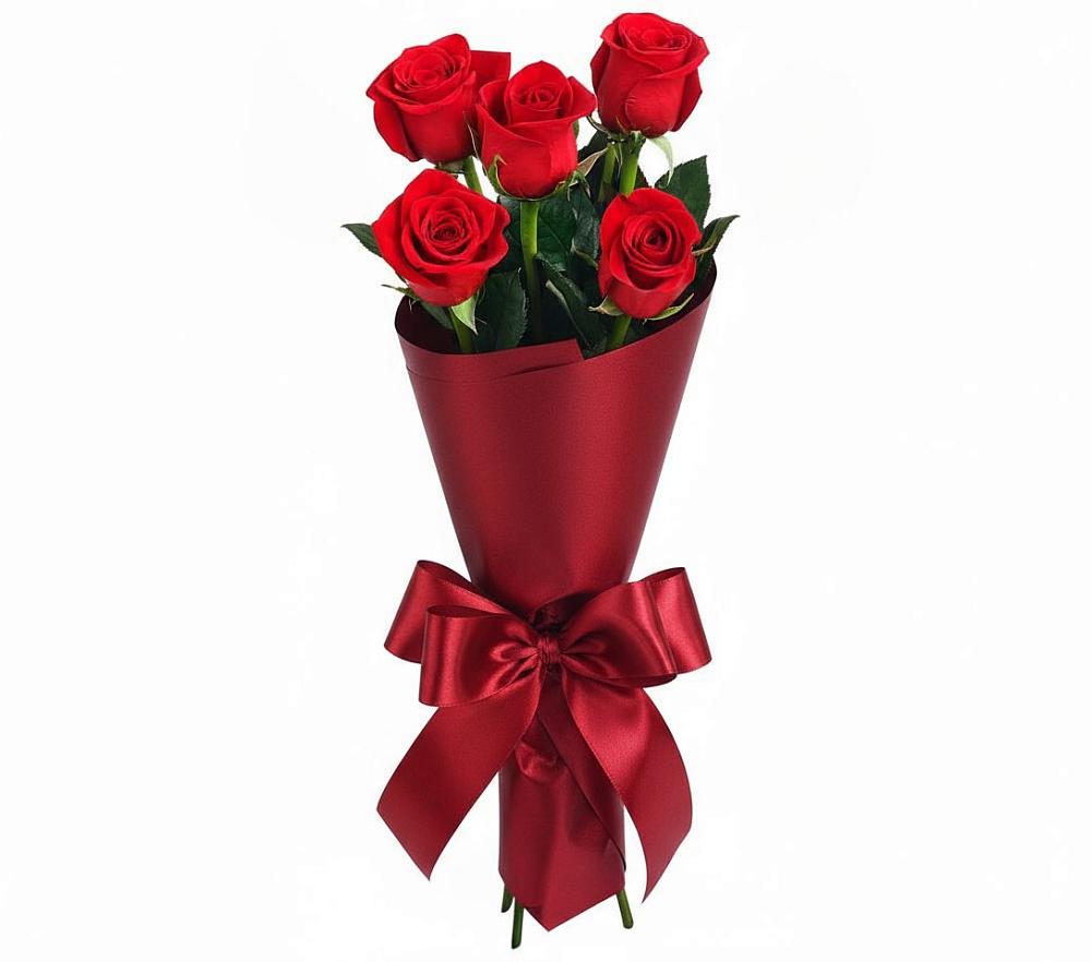 Букет 5 Красных роз Эдлесс Лав в Яр Удмуртия