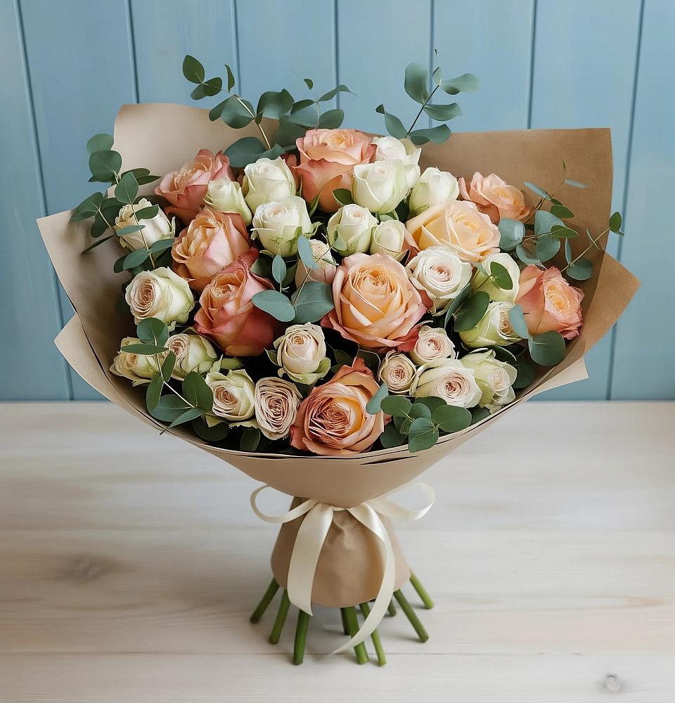 Букет цветов из: Альстромерии и Розы в Яр Удмуртия