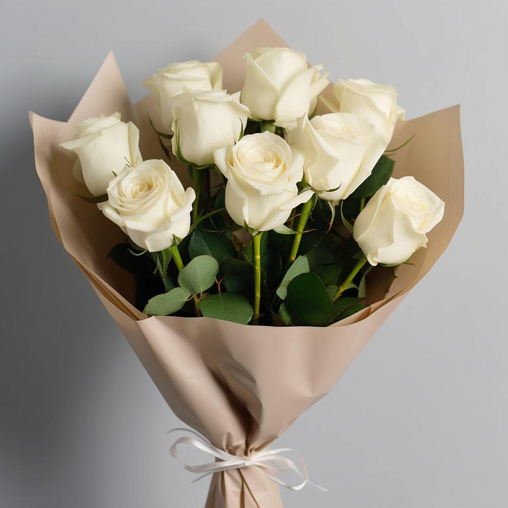 Букет 9 Белых роз Эдлесс Лав в Яр Удмуртия