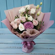 Букет цветов из:  Розы и Лизиантусы #REPLACE_PRED# Яр Удмуртия