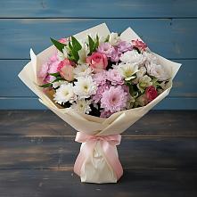 Букет цветов из:  Хризантемы, Альстромерии и Розы #REPLACE_PRED# Яр Удмуртия