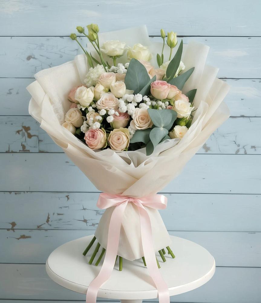 Букет цветов из: Розы и Лизиантусы в Яр Удмуртия