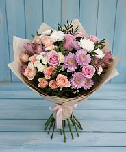 Букет цветов из:  Хризантемы, Розы и Альстромерии в Яр Удмуртия