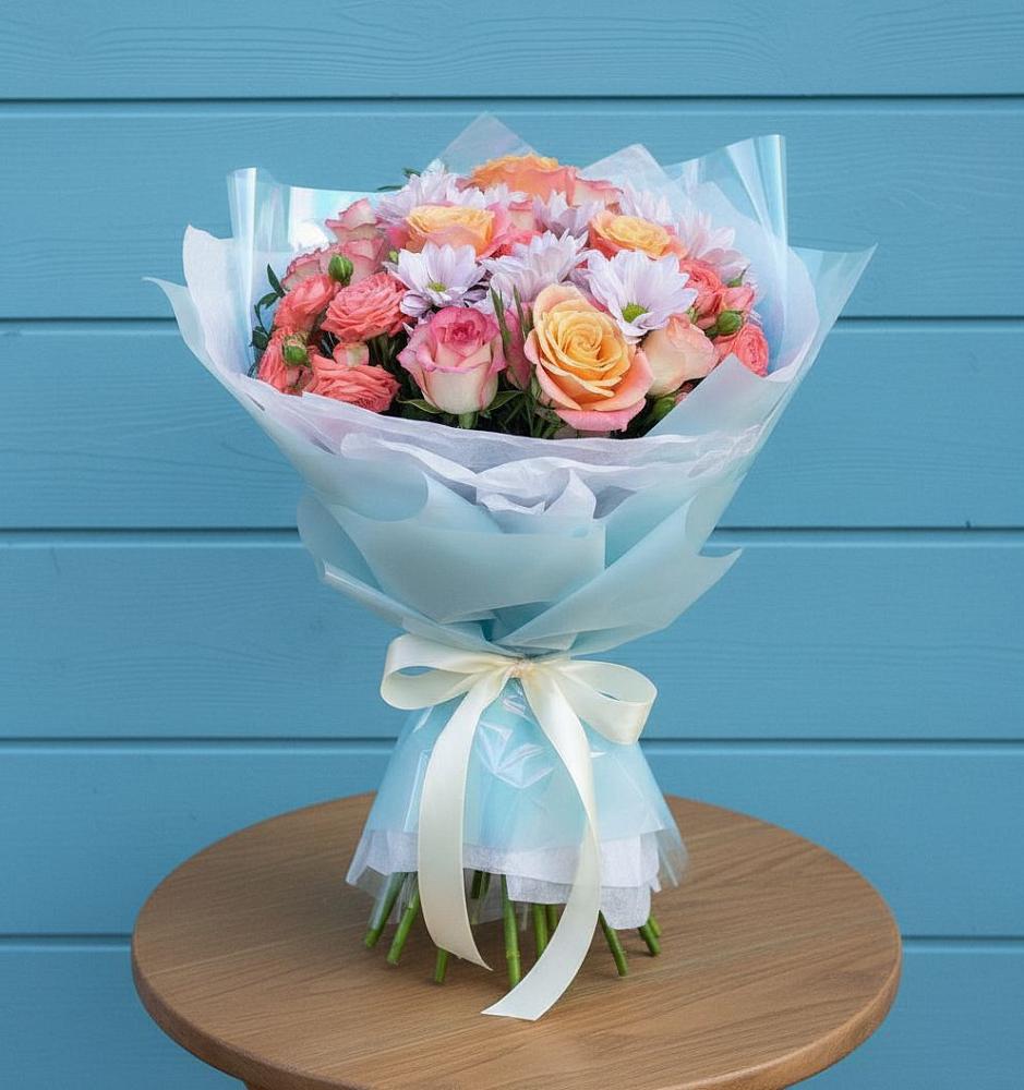 Букет цветов из: Хризантемы и Розы в Яр Удмуртия